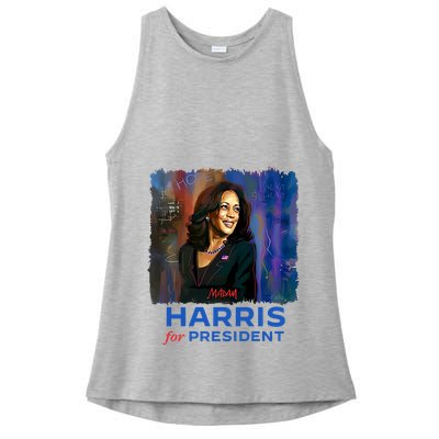 Adrienne Muse X Janeeka Muse Madammuse Hope In Harris Ladies PosiCharge Tri-Blend Wicking Tank