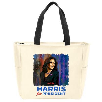 Adrienne Muse X Janeeka Muse Madammuse Hope In Harris Zip Tote Bag