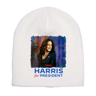 Adrienne Muse X Janeeka Muse Madammuse Hope In Harris Short Acrylic Beanie