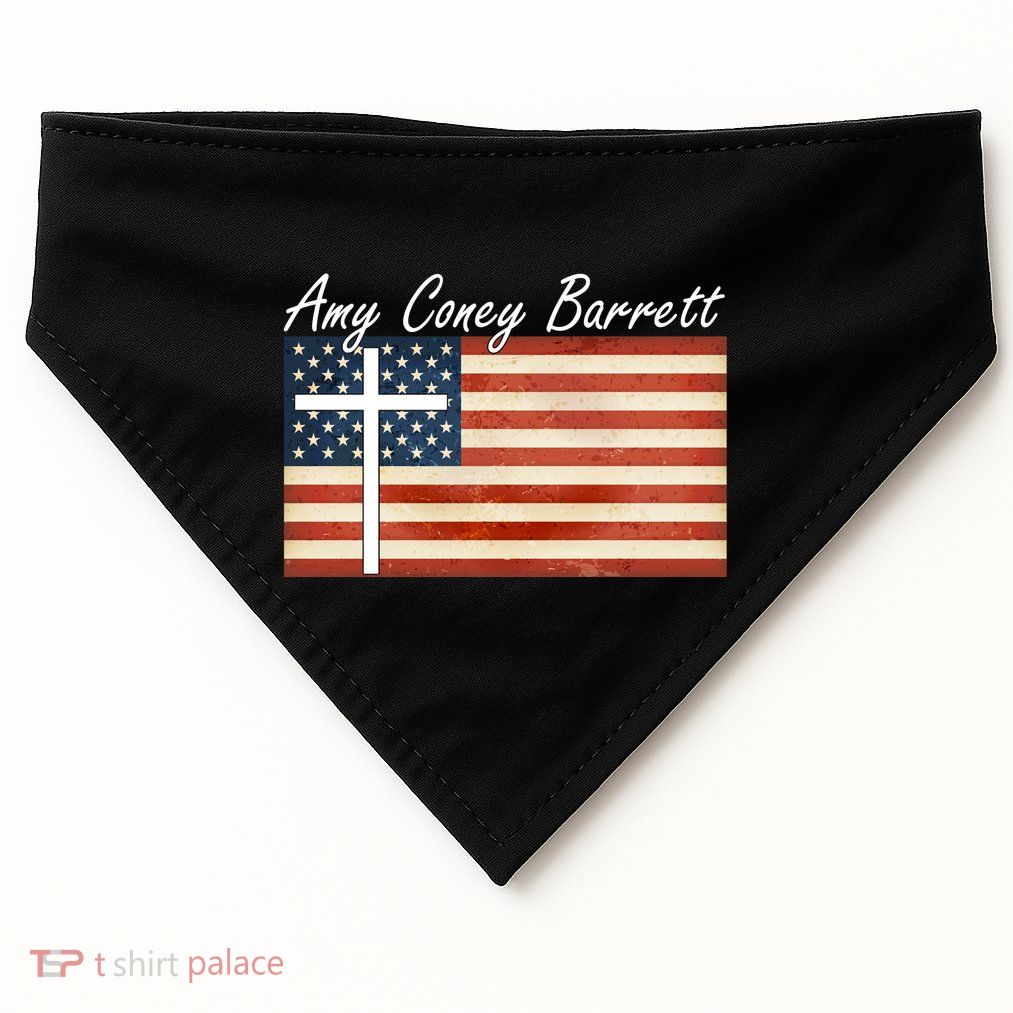 Amy Coney Barrett Christian Vintage US Flag USA-Made Doggie Bandana