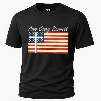 Amy Coney Barrett Christian Vintage US Flag Performance Shirt