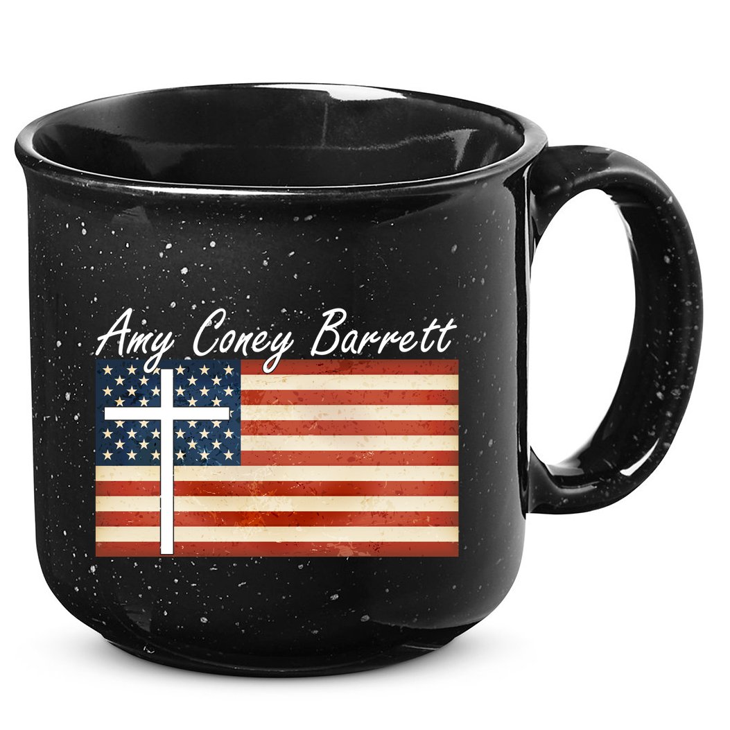 Amy Coney Barrett Christian Vintage US Flag 15oz Campfire Ceramic Mug