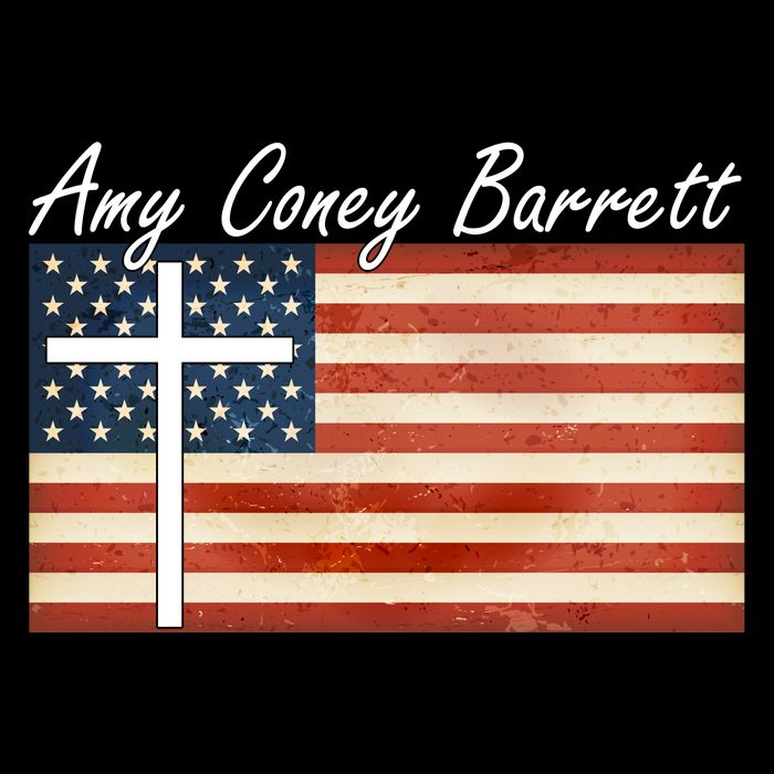 Amy Coney Barrett Christian Vintage US Flag Poster