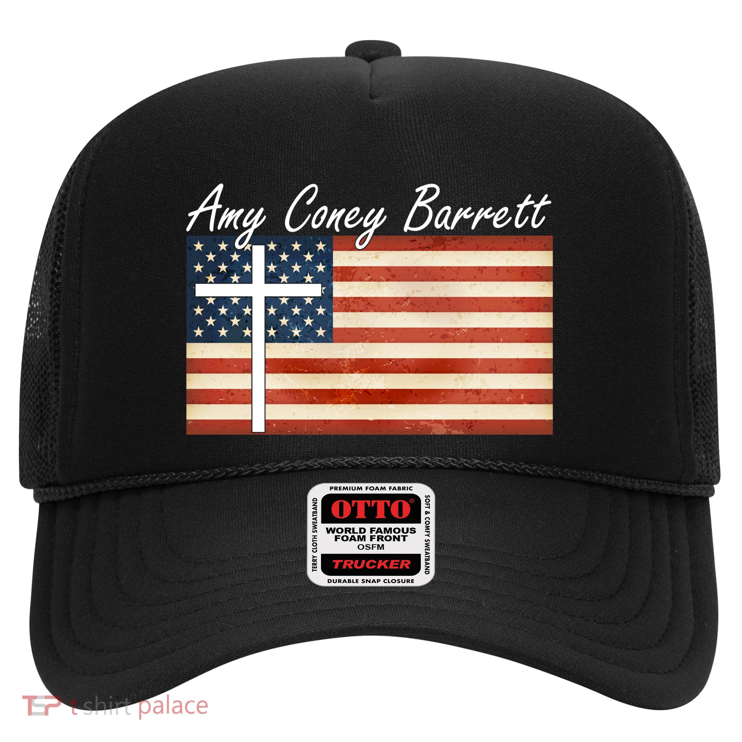 Amy Coney Barrett Christian Vintage US Flag Trucker Hat