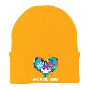 Awesome Mama Yoga Mom Gift Knit Cap Winter Beanie