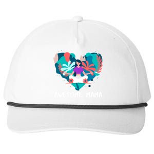 Awesome Mama Yoga Mom Gift Snapback Five-Panel Rope Hat