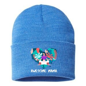 Awesome Mama Yoga Mom Gift Sustainable Knit Beanie