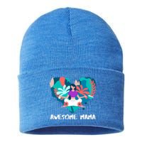 Awesome Mama Yoga Mom Gift Sustainable Knit Beanie