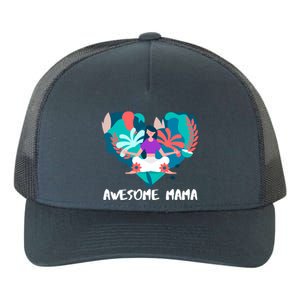 Awesome Mama Yoga Mom Gift Yupoong Adult 5-Panel Trucker Hat