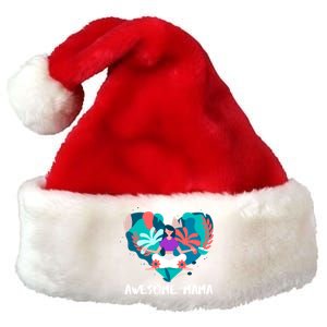 Awesome Mama Yoga Mom Gift Premium Christmas Santa Hat