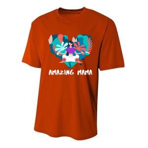 Amazing Mama Yoga Mom Gift Performance Sprint T-Shirt