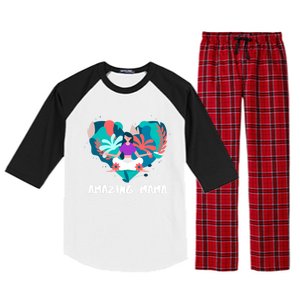 Amazing Mama Yoga Mom Gift Raglan Sleeve Pajama Set