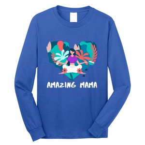 Amazing Mama Yoga Mom Gift Long Sleeve Shirt