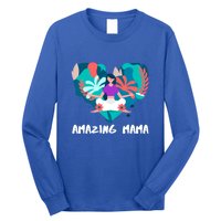 Amazing Mama Yoga Mom Gift Long Sleeve Shirt