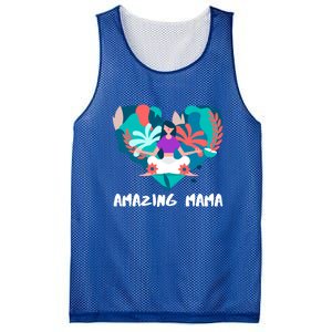 Amazing Mama Yoga Mom Gift Mesh Reversible Basketball Jersey Tank