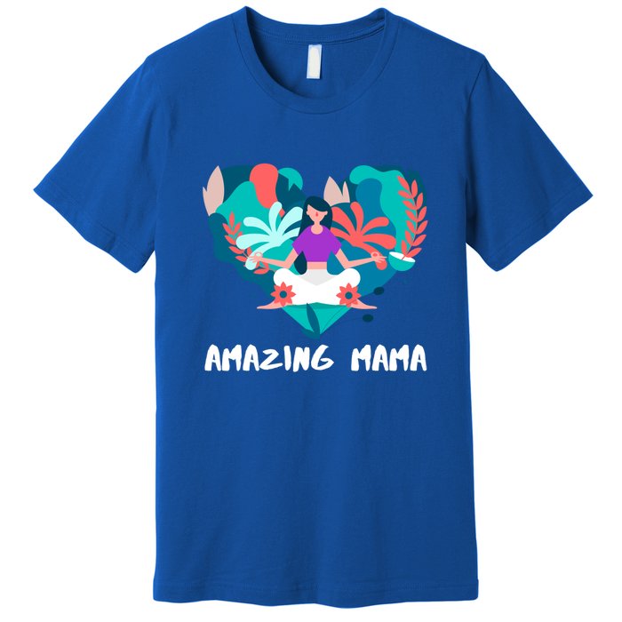 Amazing Mama Yoga Mom Gift Premium T-Shirt