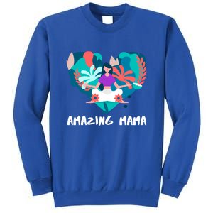 Amazing Mama Yoga Mom Gift Tall Sweatshirt