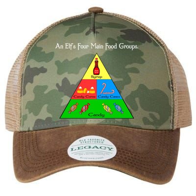 An Elf's Four Main Food Groups Legacy Tie Dye Trucker Hat