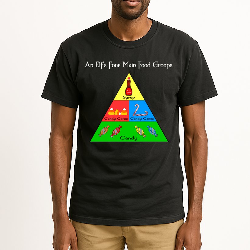 An Elf's Four Main Food Groups Tall T-Shirt