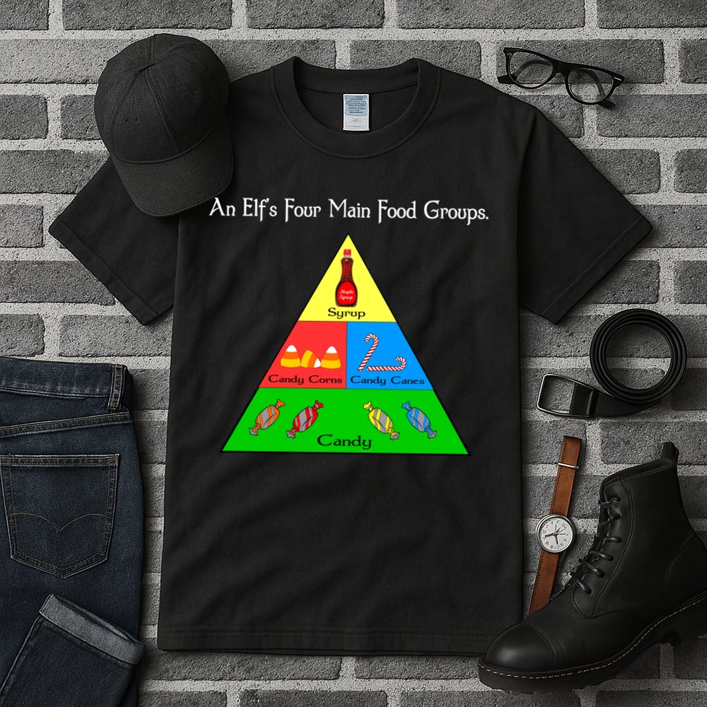 An Elf's Four Main Food Groups Tall T-Shirt