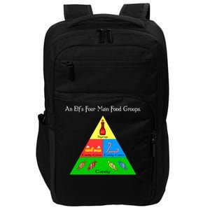 An Elf's Four Main Food Groups Impact Tech Backpack