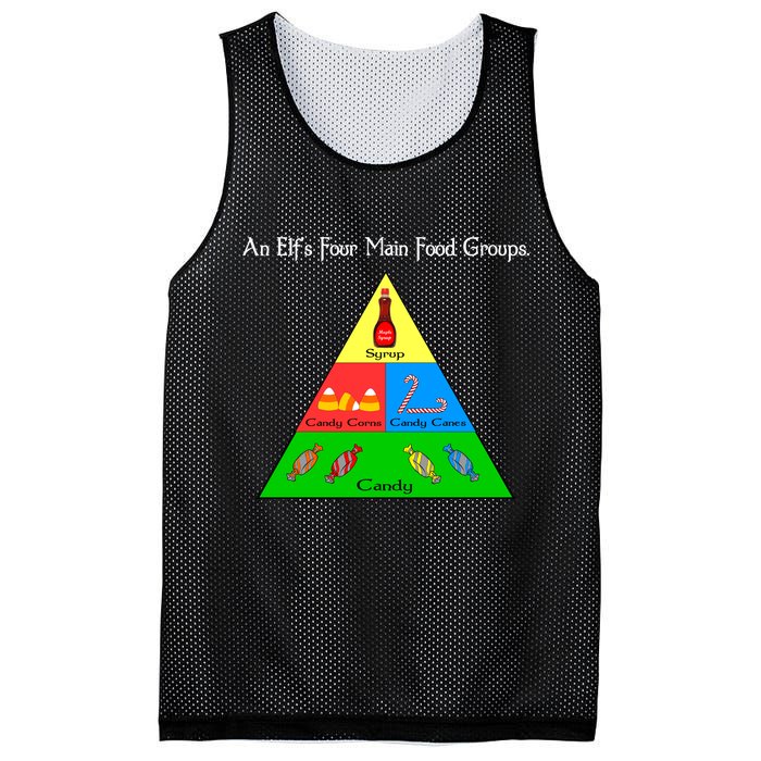 An Elf's Four Main Food Groups Mesh Reversible Basketball Jersey Tank