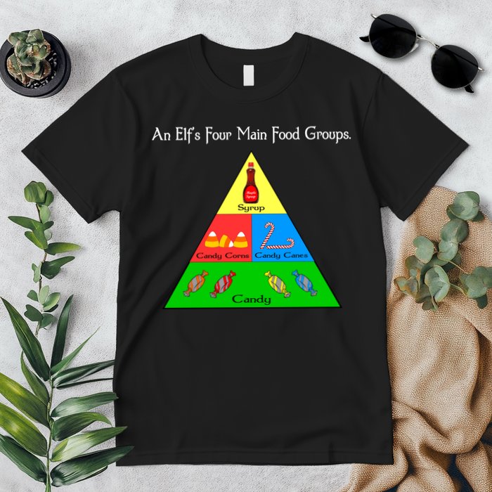 An Elf's Four Main Food Groups Premium T-Shirt