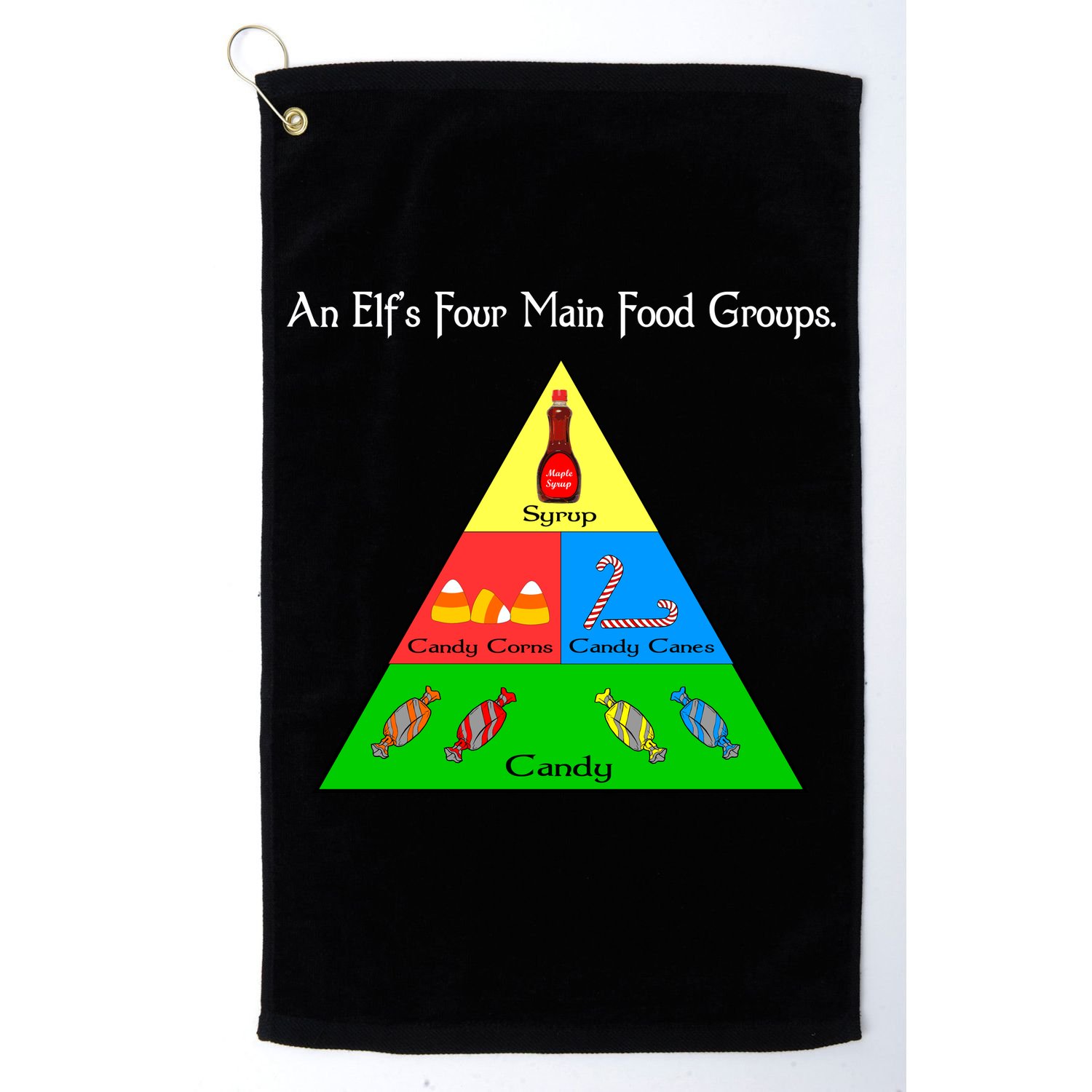 An Elf's Four Main Food Groups Golf Towel