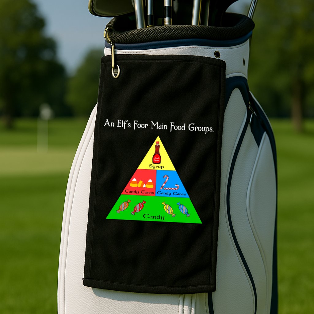 An Elf's Four Main Food Groups Golf Towel