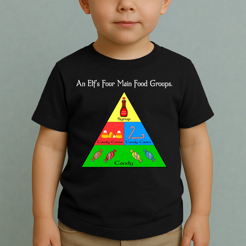 An Elf's Four Main Food Groups Toddler T-Shirt