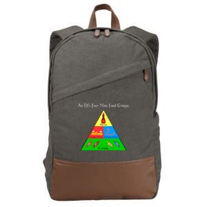 An Elf's Four Main Food Groups Cotton Canvas Backpack