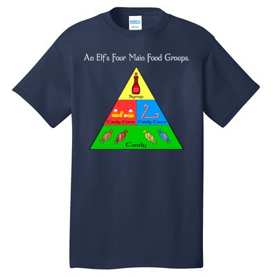 An Elf's Four Main Food Groups Tall T-Shirt