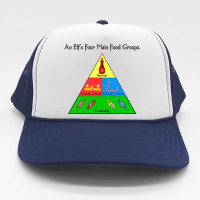 An Elf's Four Main Food Groups Trucker Hat