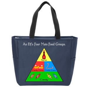 An Elf's Four Main Food Groups Zip Tote Bag