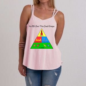 An Elf's Four Main Food Groups Women's Strappy Tank