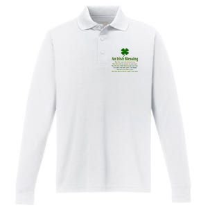 An Irish Blessing Performance Long Sleeve Polo