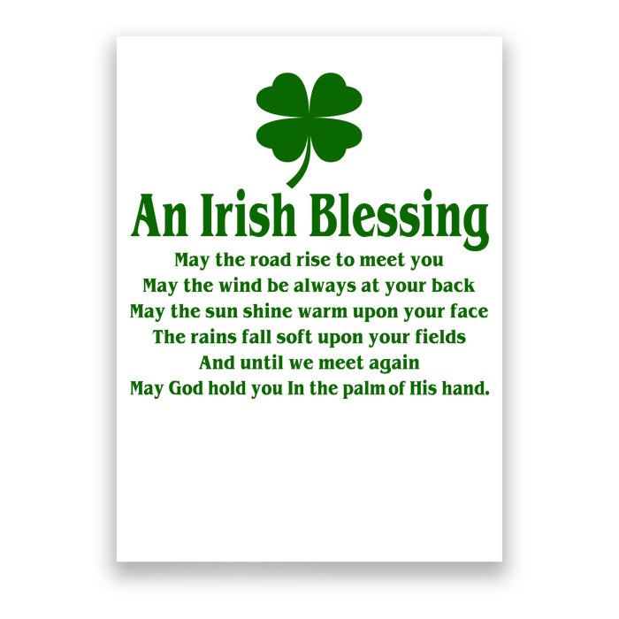 An Irish Blessing Poster