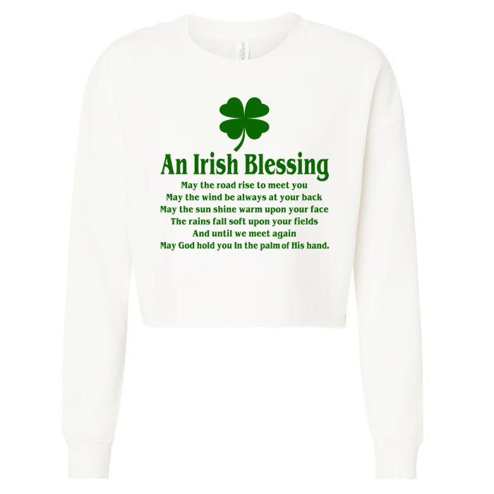 An Irish Blessing Cropped Pullover Crew