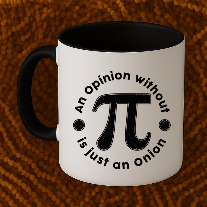 An Opinion Without Pi Is Just An Onion Mug