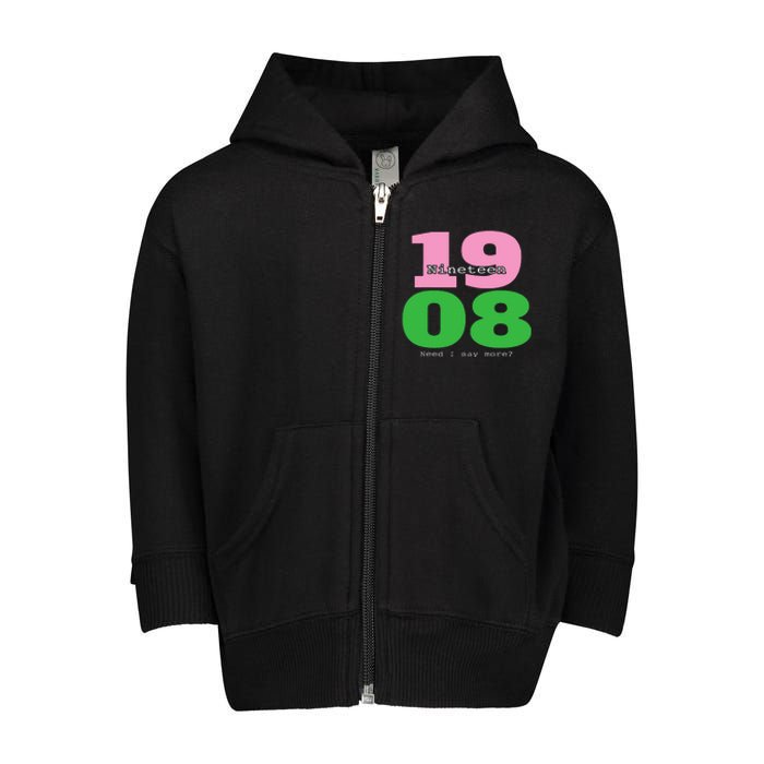 A Nineteen 08 Sorority Toddler Zip Fleece Hoodie