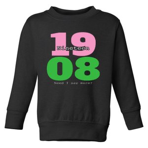 A Nineteen 08 Sorority Toddler Sweatshirt