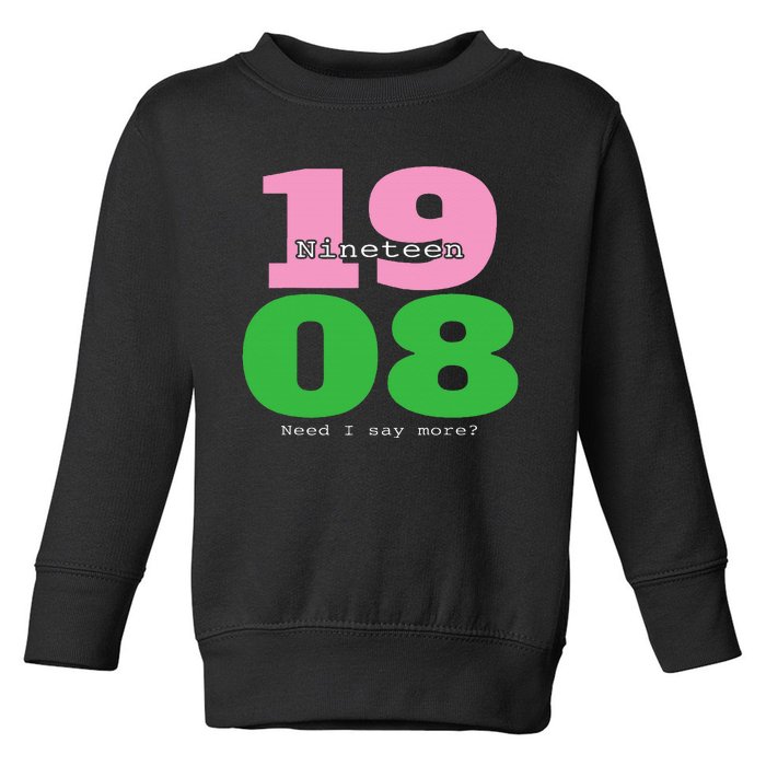 A Nineteen 08 Sorority Toddler Sweatshirt