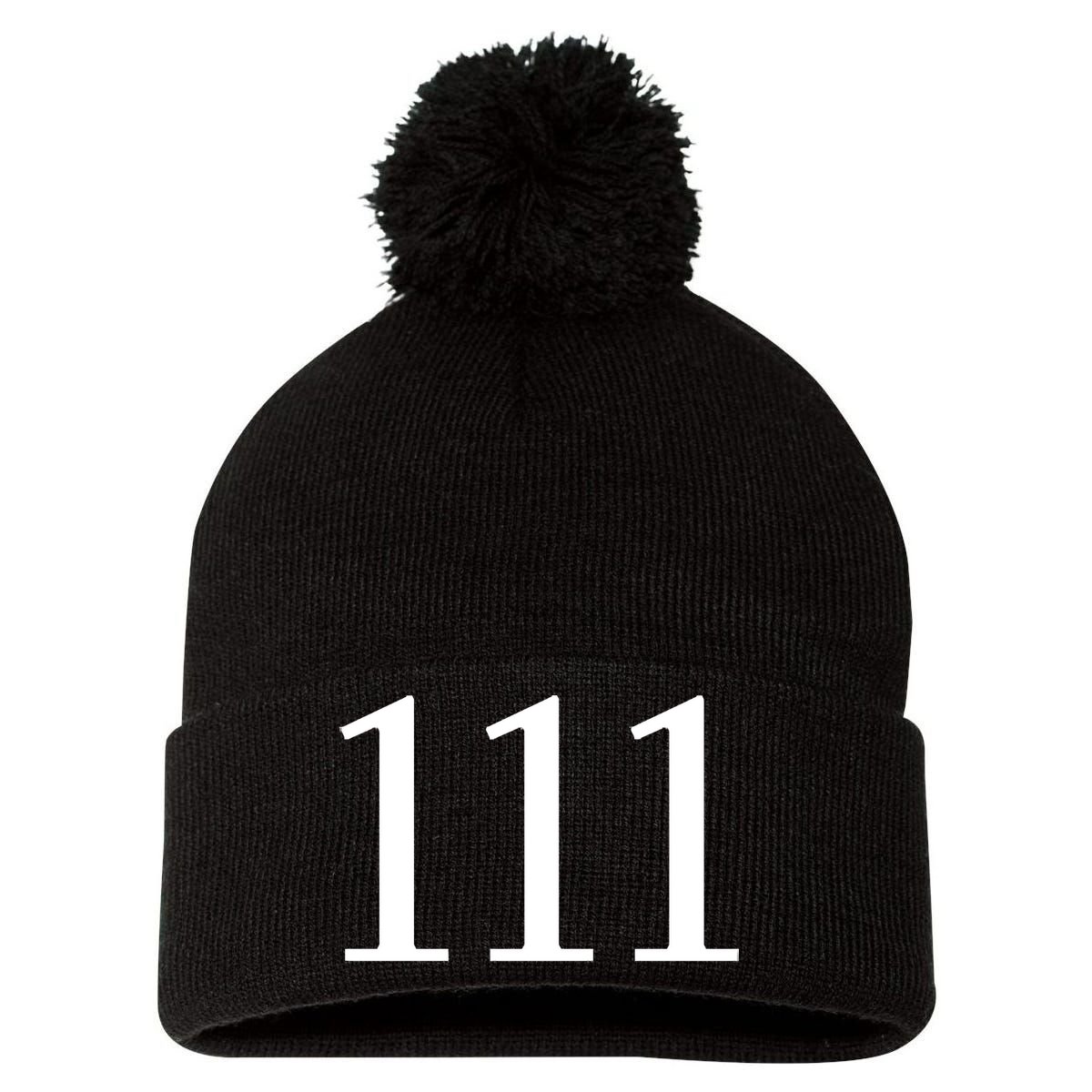 Angel Number 111 Big Things Are Coming Pom Pom 12in Knit Beanie