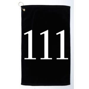 Angel Number 111 Big Things Are Coming Platinum Collection Golf Towel