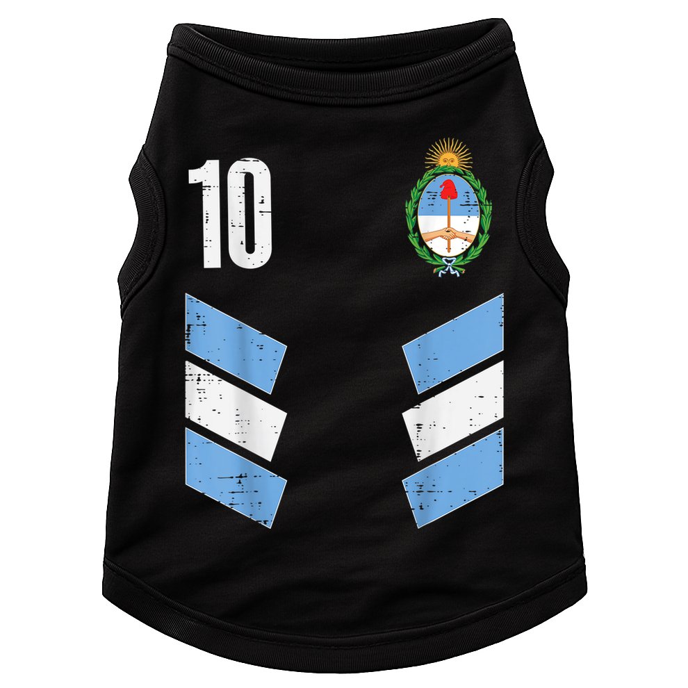 Argentina Number 10 Soccer Fan    Boys Girls Doggie Tank