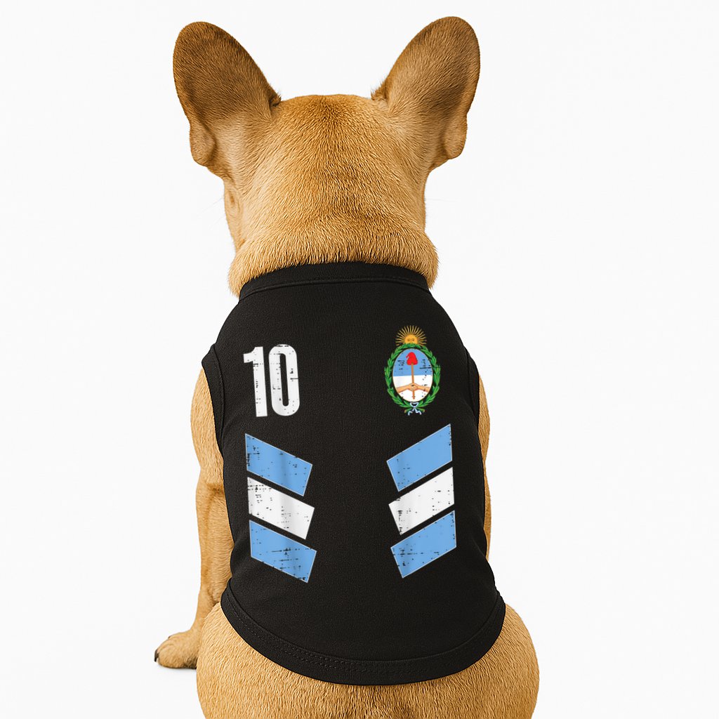 Argentina Number 10 Soccer Fan    Boys Girls Doggie Tank