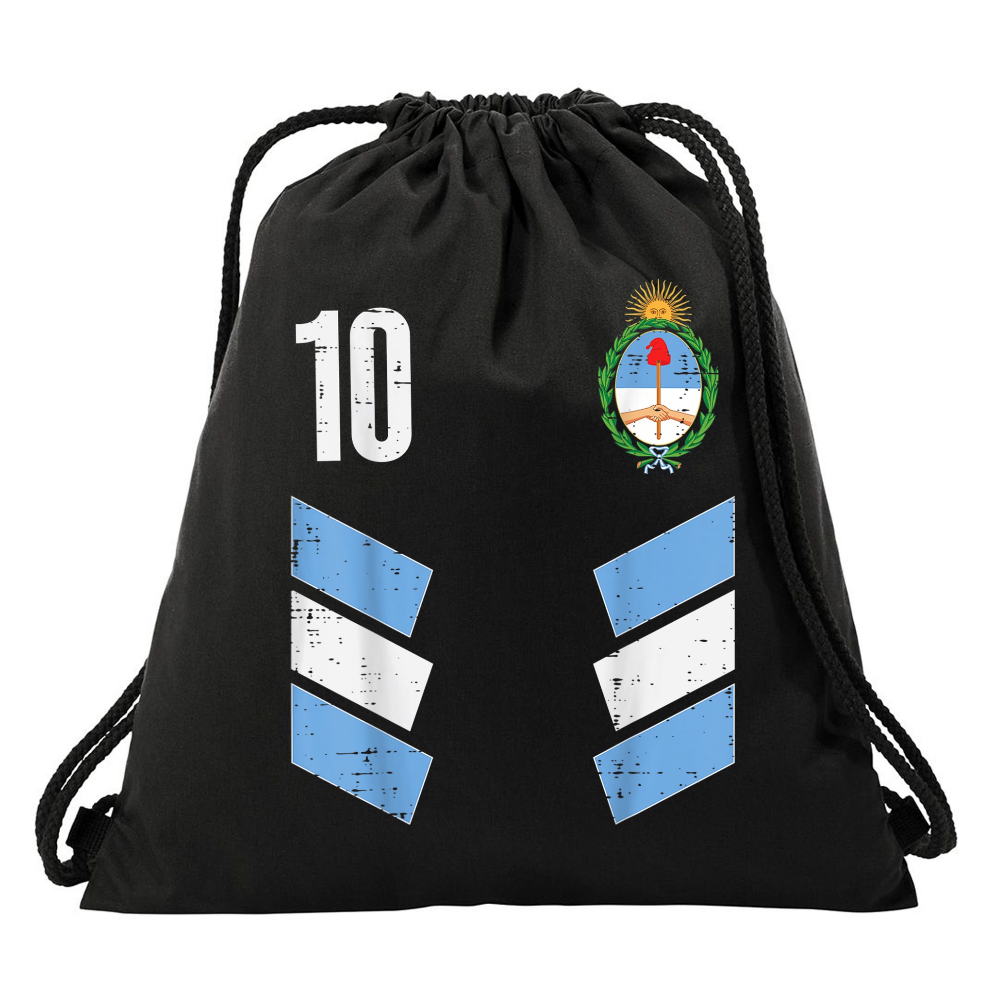 Argentina Number 10 Soccer Fan    Boys Girls Drawstring Bag
