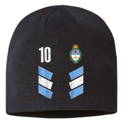 Argentina Number 10 Soccer Fan    Boys Girls Sustainable Beanie