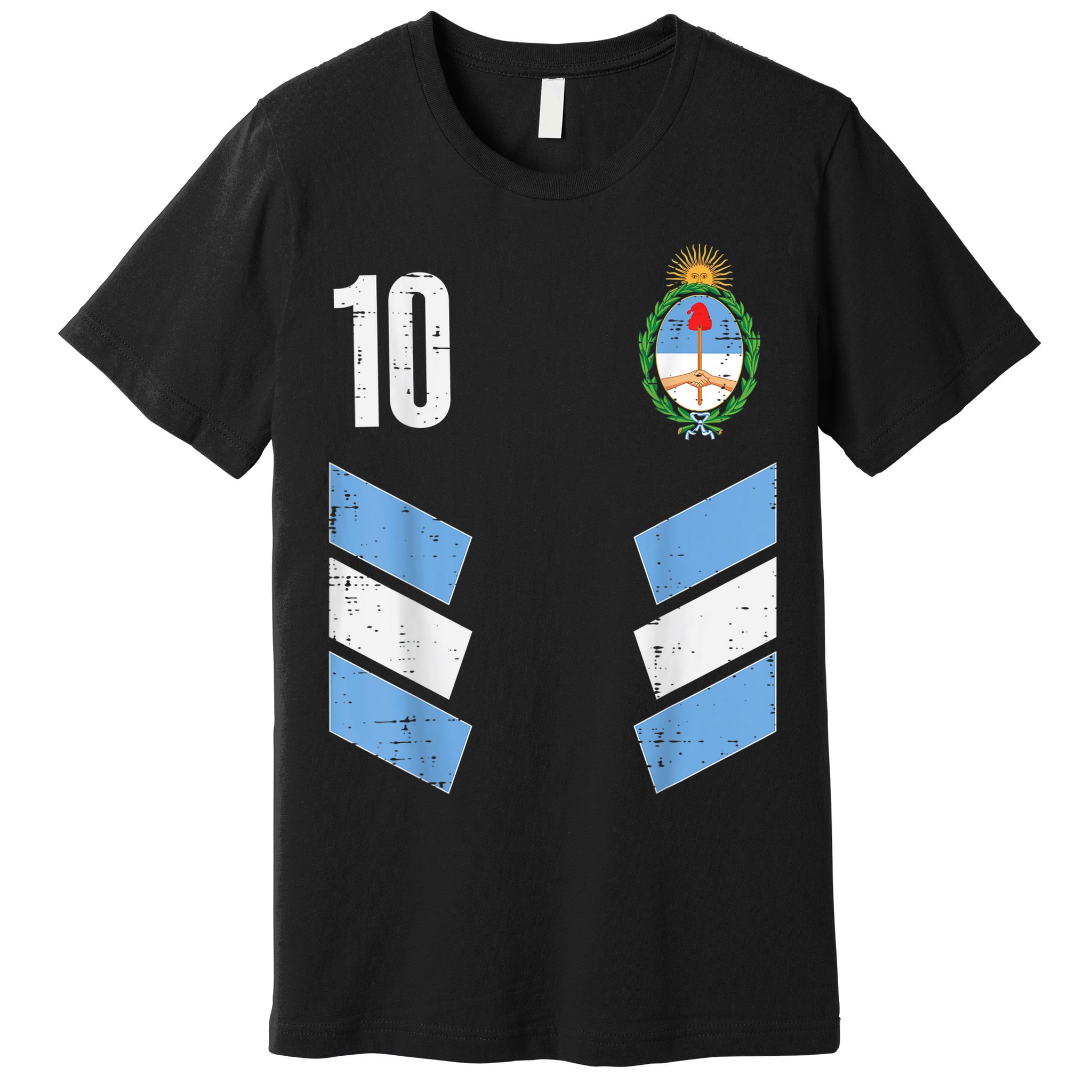 Argentina Number 10 Soccer Fan    Boys Girls Premium T-Shirt