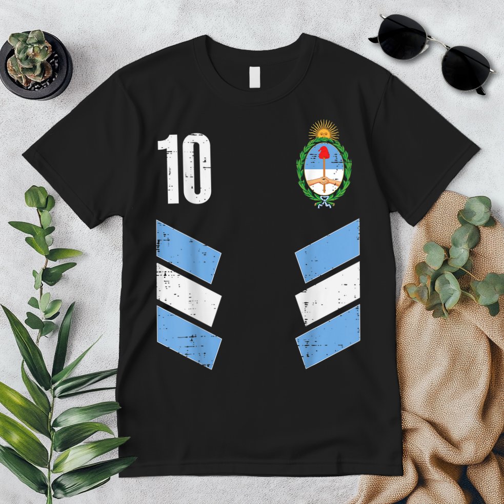 Argentina Number 10 Soccer Fan    Boys Girls Premium T-Shirt